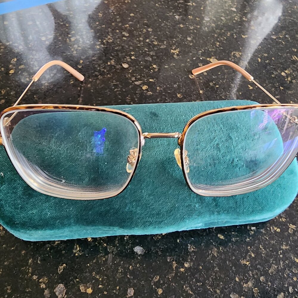 GUCCI GOLD FRAME HANVANA GLASSES - NEW IN THE CASE